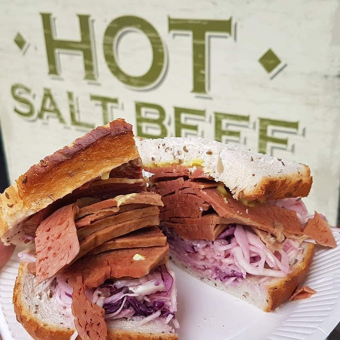 Amazing salt beef on rye bread. Looking for Londons best salt beef? Then visit Nana Fannys at Borough MarketImage with link to high resolution version