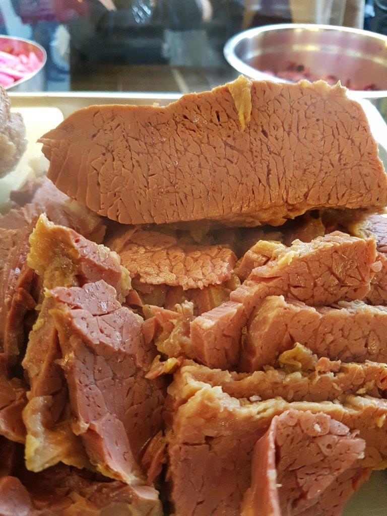 An image of Wholesale Salt Beef brisket, cooked and raw goes here.